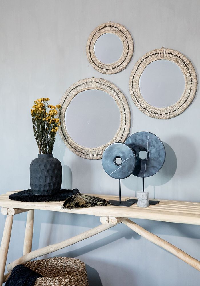 Miroirs - Le Miroir Gajih - Noir Naturel - M - BAZAR BIZAR LIVING