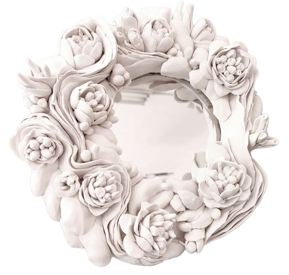Mirrors - MIRROR\" ECLOSION\” in porcelain - SOPHIE LULINE CÉRAMISTE