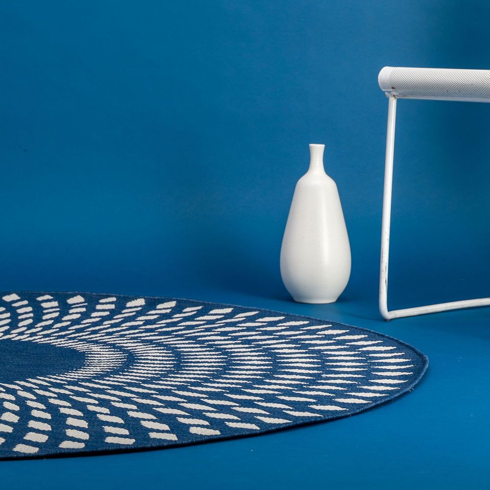 Other caperts - ILLUSION round rug - Midnight blue - AFK LIVING DESIGNER RUGS
