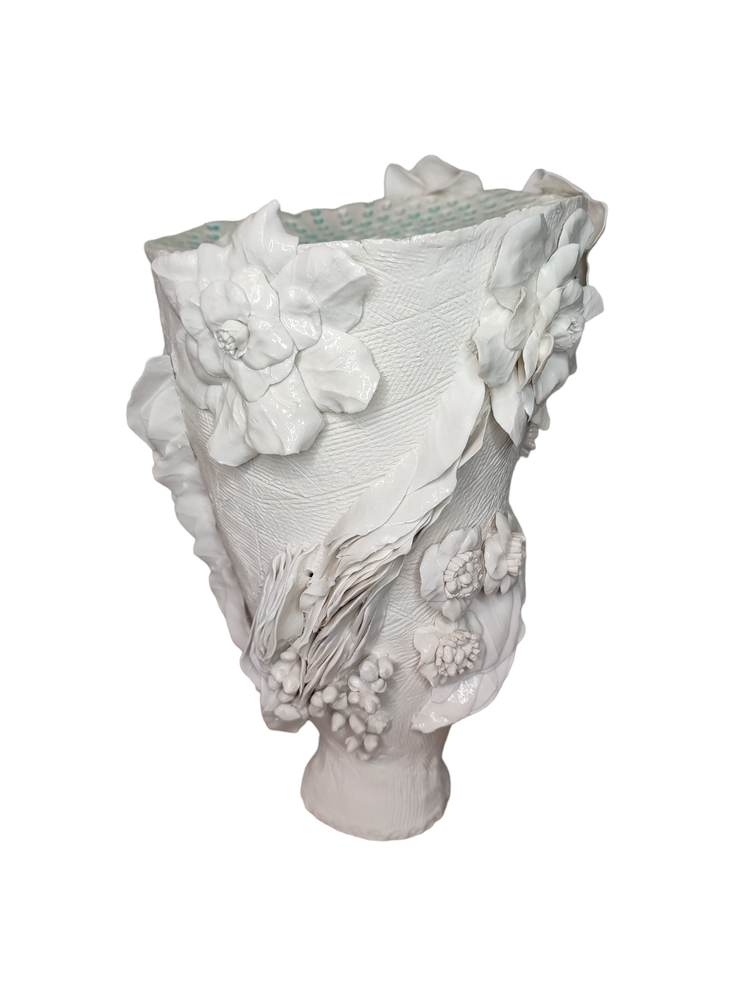 Ceramic - WHITE PORCELAIN SCULPTURE\" JUNGLE\ " - SOPHIE LULINE CÉRAMISTE