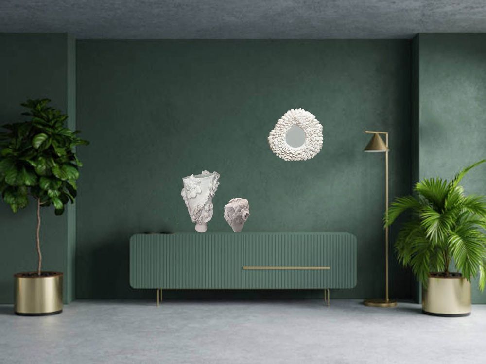 Ceramic - WHITE PORCELAIN SCULPTURE\" JUNGLE\ " - SOPHIE LULINE CÉRAMISTE