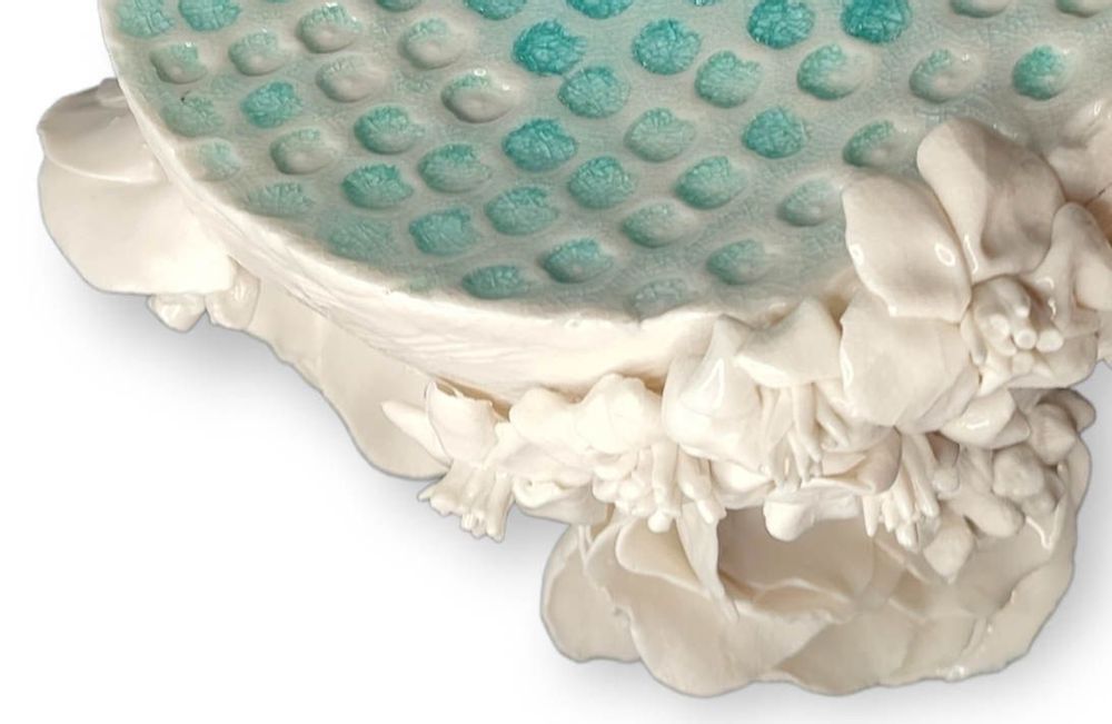 Ceramic - WHITE PORCELAIN SCULPTURE\" JUNGLE\ " - SOPHIE LULINE CÉRAMISTE