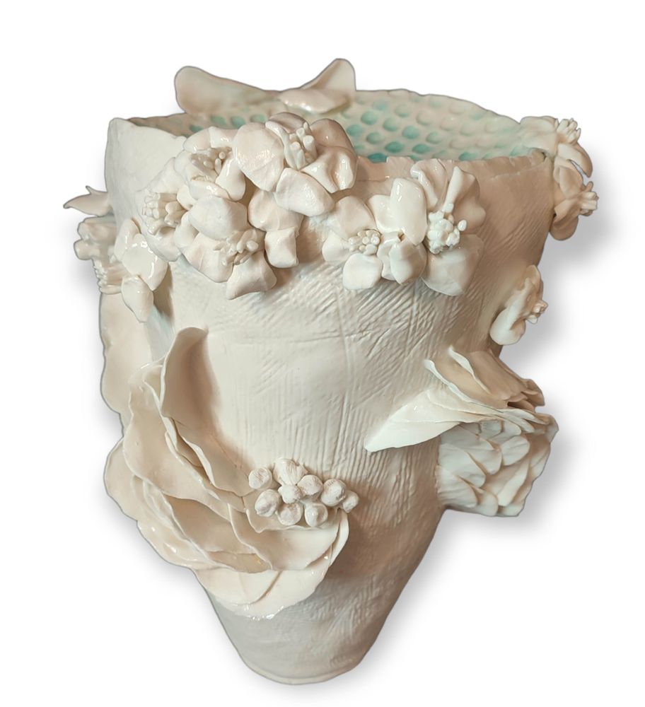Ceramic - WHITE PORCELAIN SCULPTURE\" JUNGLE\ " - SOPHIE LULINE CÉRAMISTE