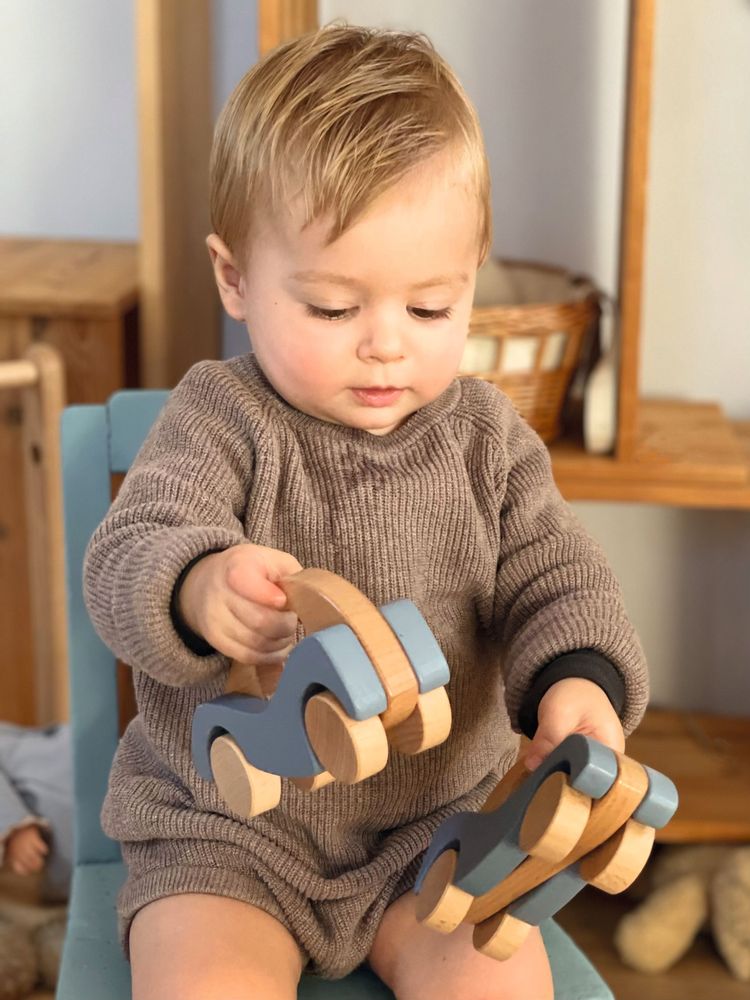 Jouets enfants - 511098 - VOITURE DE COURSE EN BOIS - EGMONT TOYS