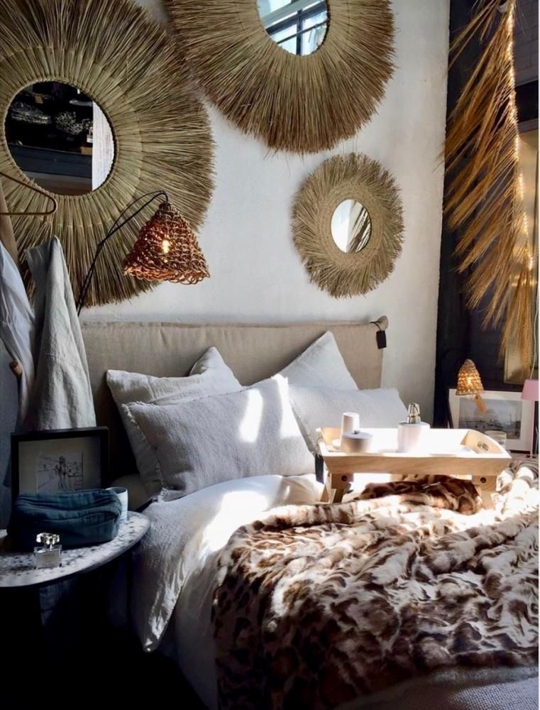 Miroirs - Le Miroir Rotan - Naturel - M - BAZAR BIZAR LIVING