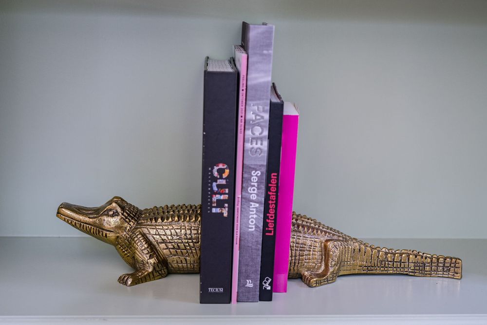 Sculptures, statuettes et miniatures - Les Supports de Livres Crocodile - Laiton - BAZAR BIZAR LIVING