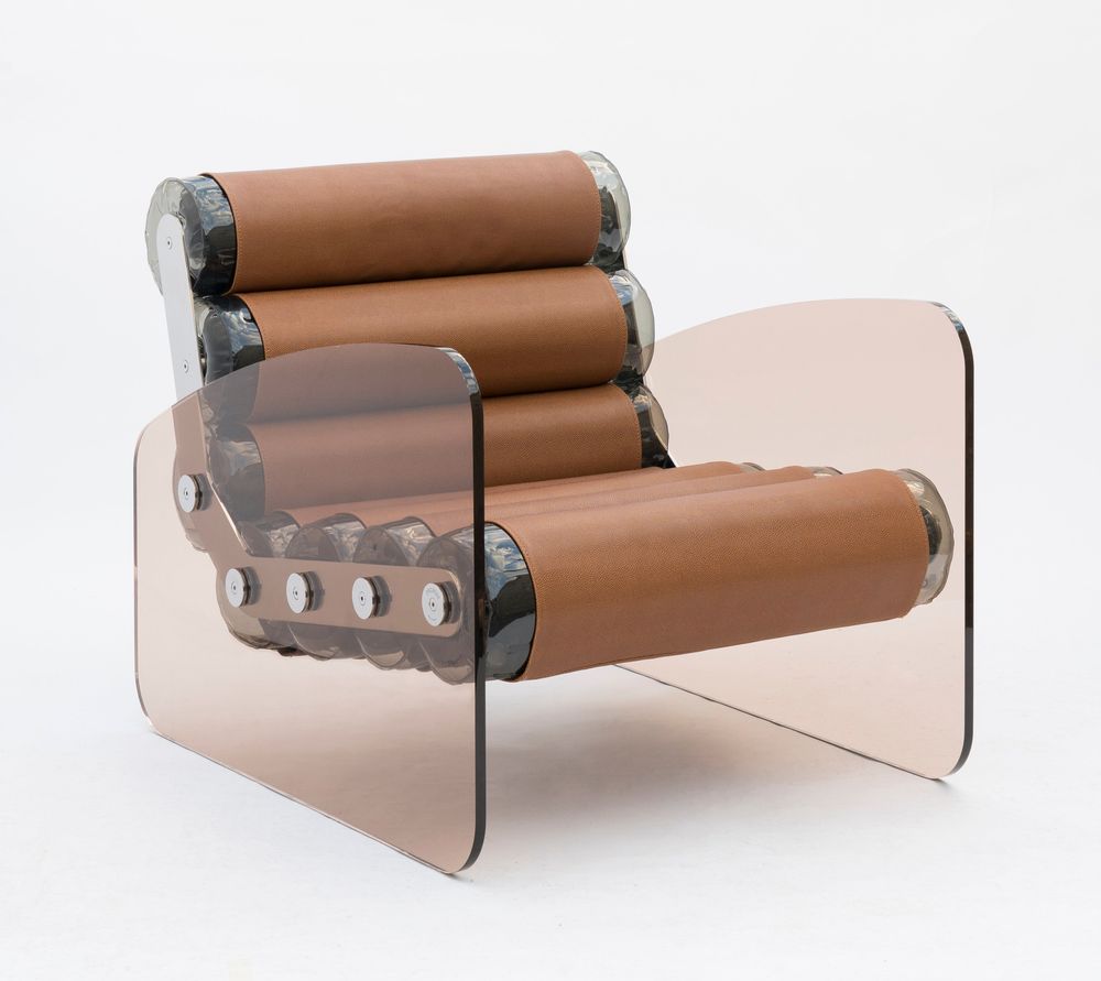 Fauteuils de jardin - MW03| Fauteuil parois en PMMA bronze & fourreaux Soshagro bruns - MW Exclusive - MW DESIGNER FURNITURE