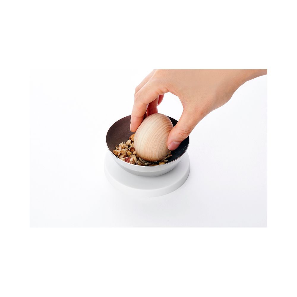 Kitchen utensils - Sulu stainless steel and wood mortar and pestle - eATOCO/YOSHIKAWA collection - ABINGPLUS