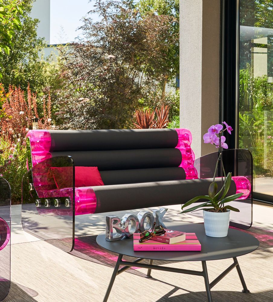 Sofas - MW03| Grey PMMA wall sofa & Anthracite Runner covers - MW Exclusive - MW DESIGNER FURNITURE