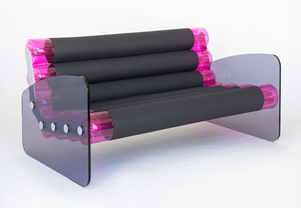 Sofas - MW03| Grey PMMA wall sofa & Anthracite Runner covers - MW Exclusive - MW DESIGNER FURNITURE