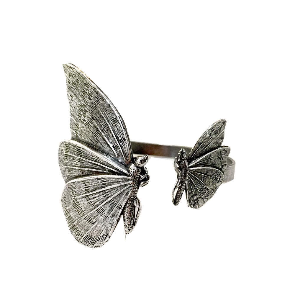 Bijoux - Bracelet Double Papillon doré or fin - LOTTA DJOSSOU