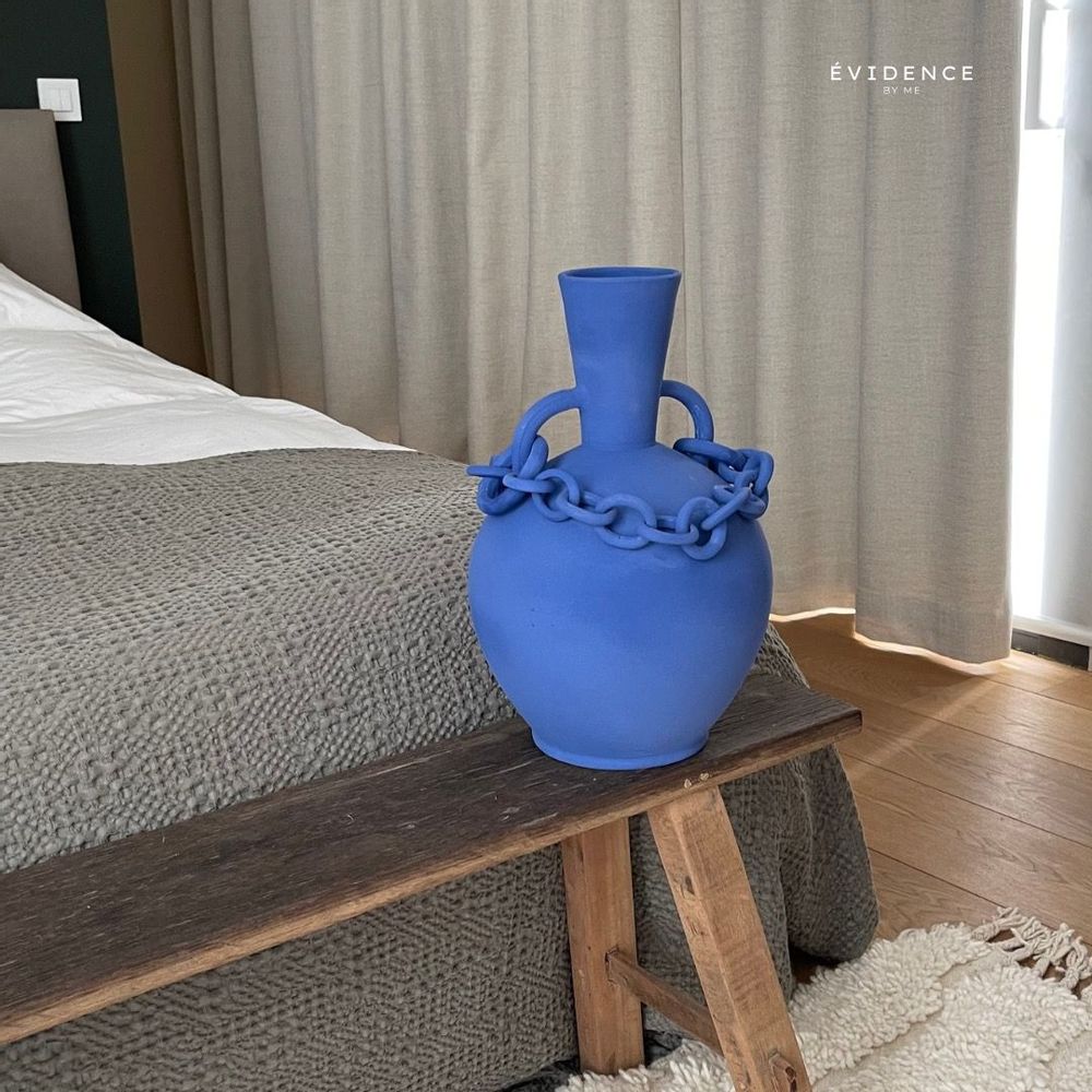 Objets de décoration - POTERIE / VASE / BLEU MAJORELLE - MAISON EVIDENCE