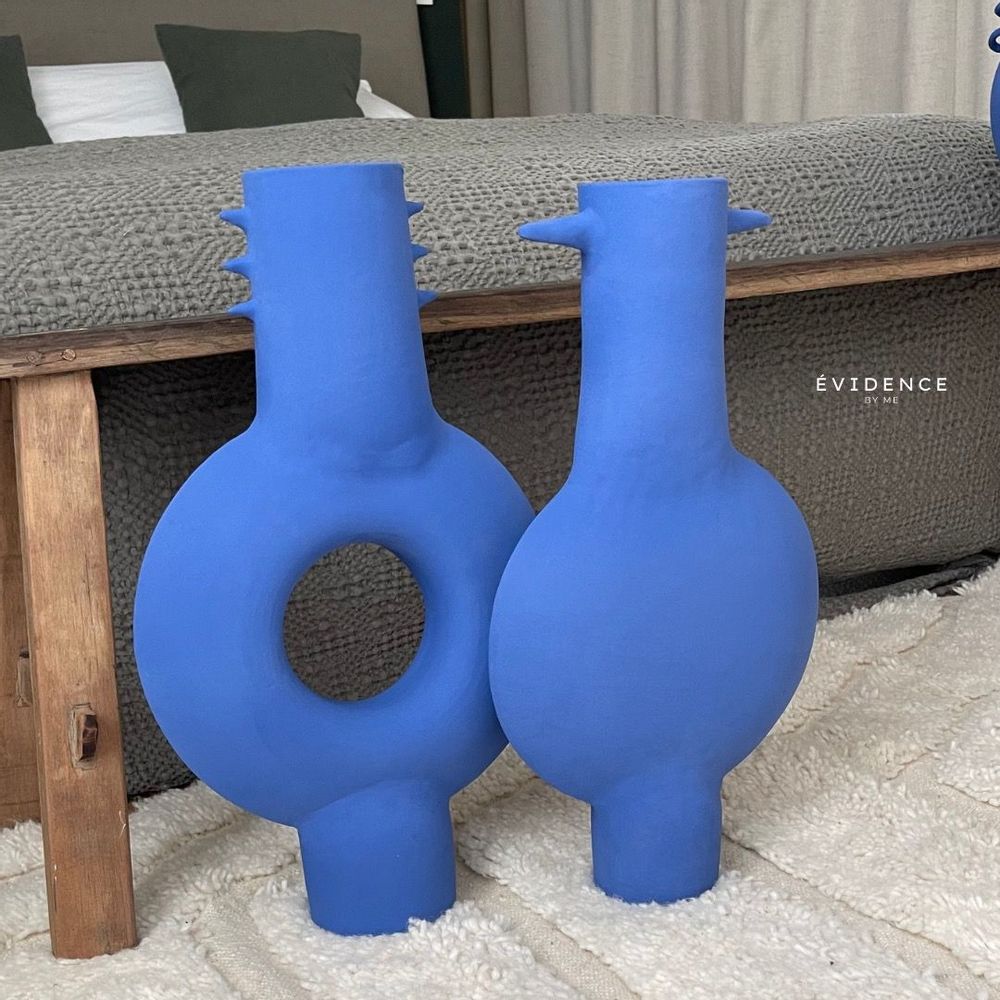 Objets de décoration - POTERIE / VASE / BLEU MAJORELLE - MAISON EVIDENCE