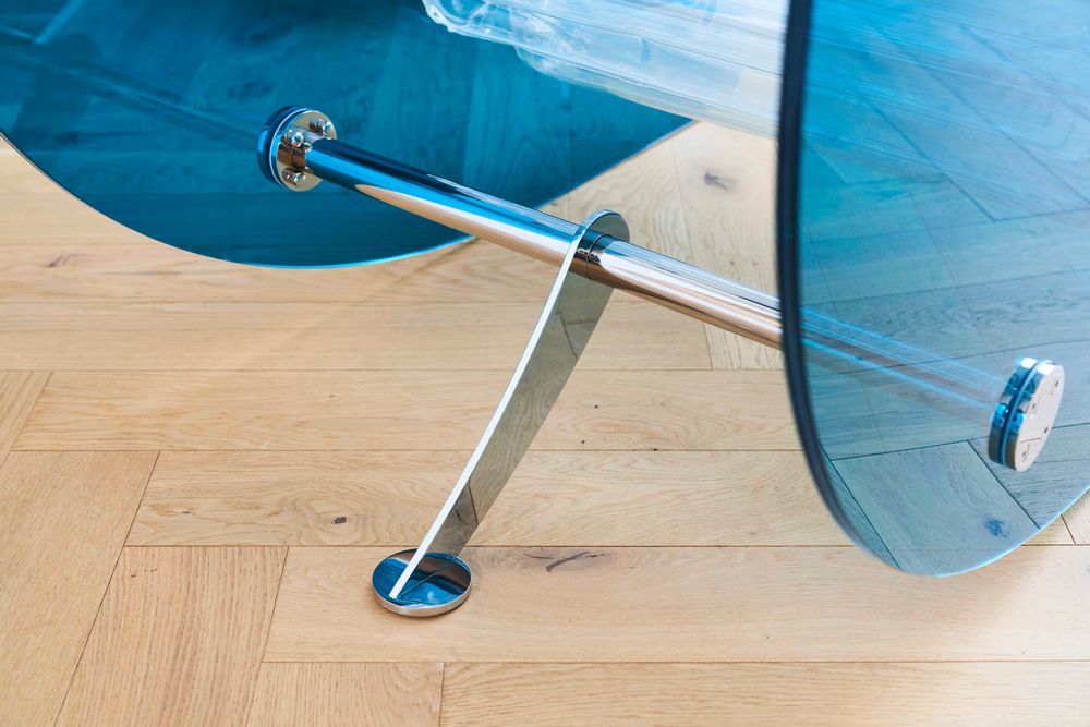 Fauteuils - MW05| Fauteuil parois en verres bleus & assise TPU transparents - MW Exclusive - MW DESIGNER FURNITURE