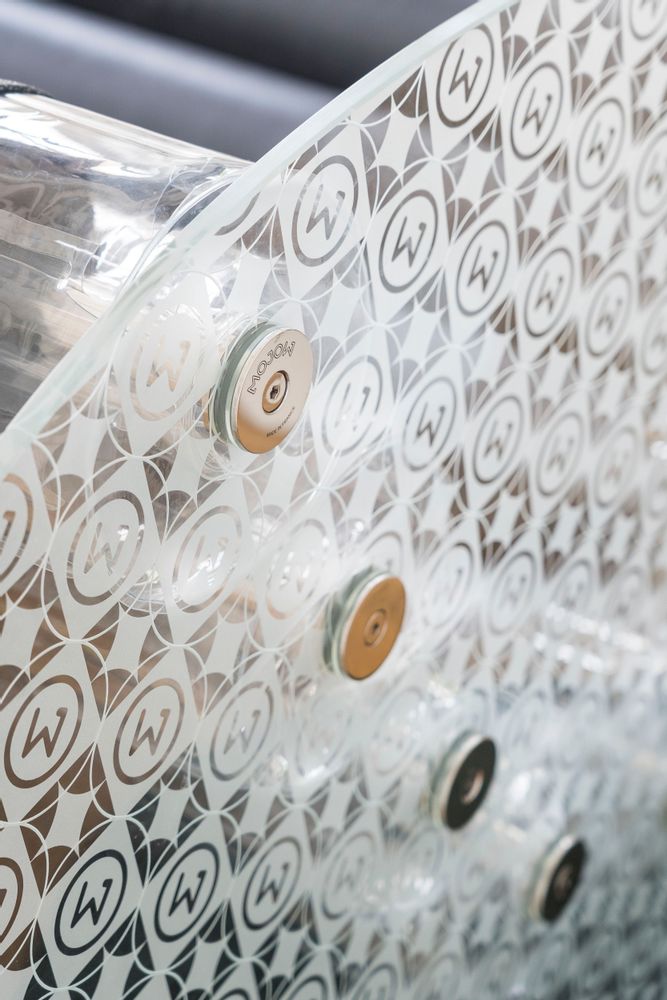 Sofas - MW05 Patterne Special Edition|Soshagro anthracite sofa with sandblasted glass walls & covers - MW Exclusive - KUUMO DESIGN