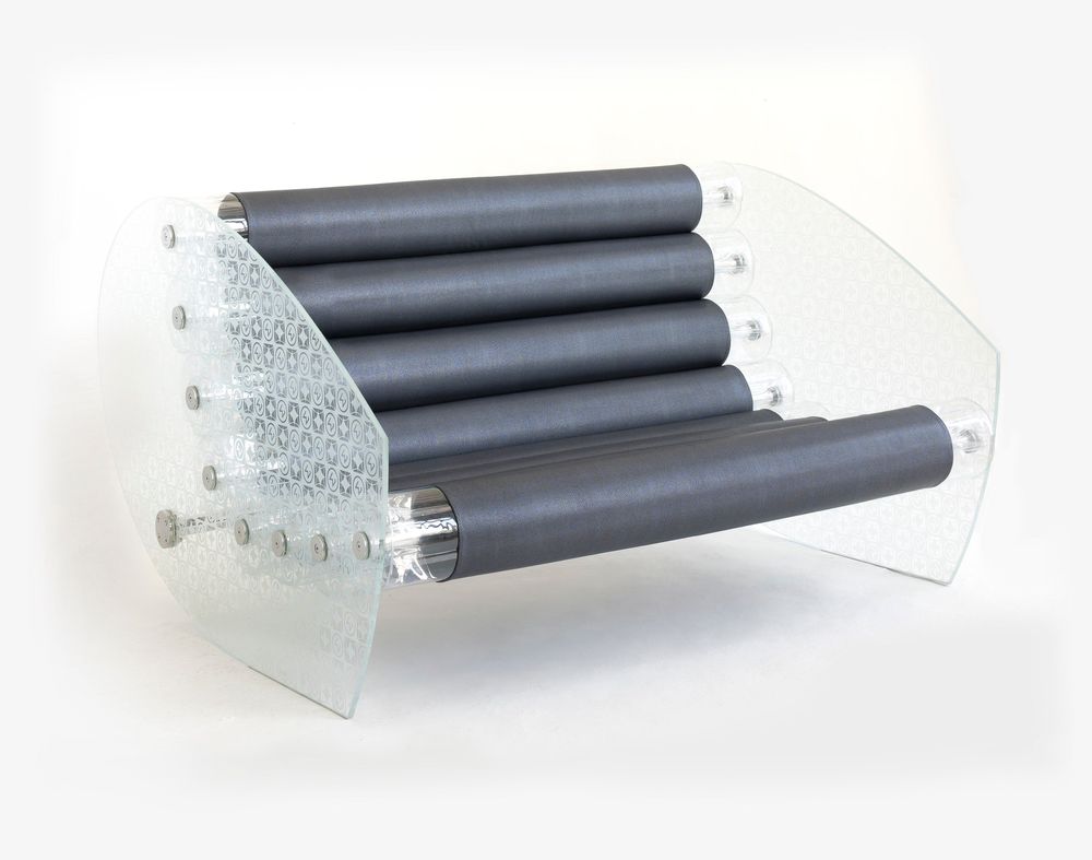 Sofas - MW05 Patterne Special Edition|Soshagro anthracite sofa with sandblasted glass walls & covers - MW Exclusive - KUUMO DESIGN