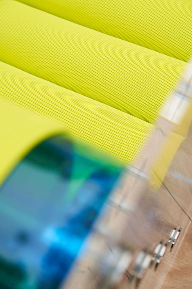 Sofas - MW05| Sofa with transparent PMMA walls & yellow Runner covers - MW Exclusive - MW DESIGNER FURNITURE