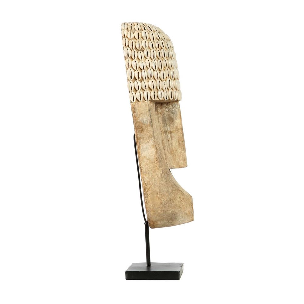 Decorative objects - The Cowrie Mask on Stand - Large - BAZAR BIZAR LIVING