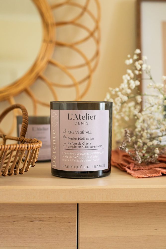 Decorative objects - L'Atelier Denis — DETENTE: 100% vegetable wax scented candle 300g - 50H - L'ATELIER DENIS