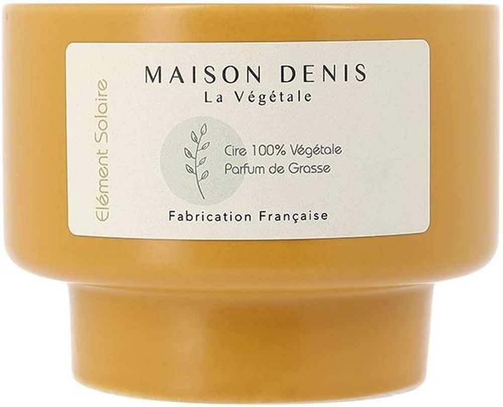 Decorative objects - MAISON DENIS — The Solar Element: Scented candle with 100% vegetable wax and wick wood. - L'ATELIER DENIS