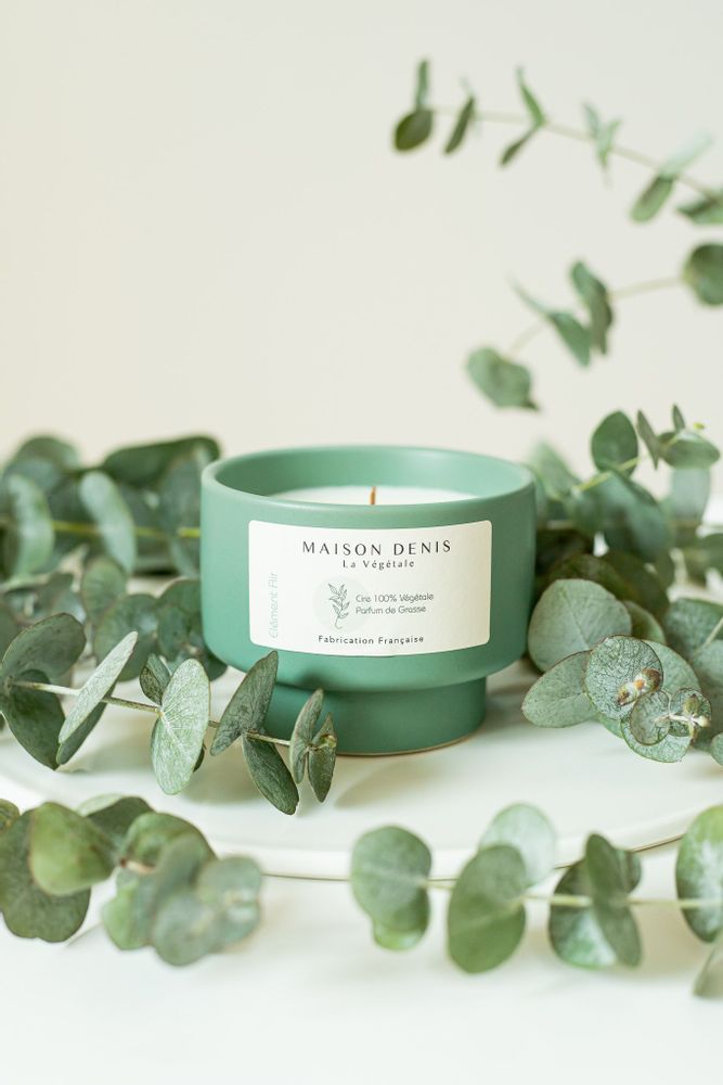 Objets de décoration - Bougie Parfumée cire 100% végétale mèche bois. - L'ATELIER DENIS