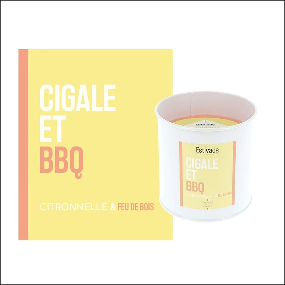 Accessoires de déco extérieure - ESTIVADE - CIGALES ET BBQ - Bougie LES CITRONNELLES DECALEES - L'ATELIER DENIS