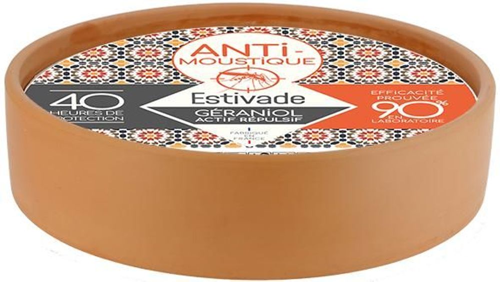 Accessoires de déco extérieure - ESTIVADE - Vasque terracotta XXL Bougie Géraniol Anti Moustique - L'ATELIER DENIS