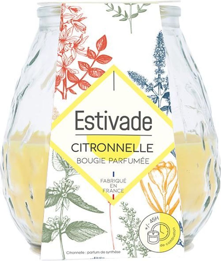 Accessoires de déco extérieure - ESTIVADE - Bougie Citronnelle Low Boy - 200g - L'ATELIER DENIS