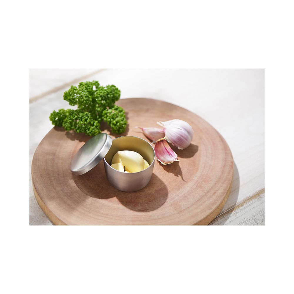 Ustensiles de cuisine - Boîte ronde en acier inoxydable - collection And / YOSHIKAWA - ABINGPLUS