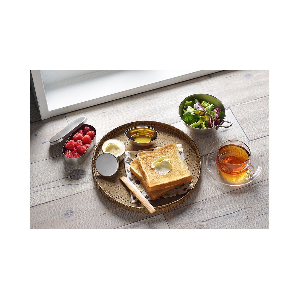 Ustensiles de cuisine - Boîte ronde en acier inoxydable - collection And / YOSHIKAWA - ABINGPLUS