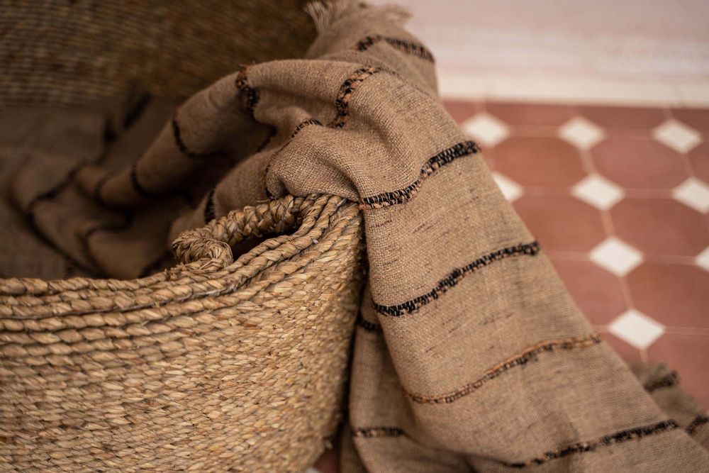 Storage boxes - Les Quatre Mains Baskets - Natural - Set of 3 - BAZAR BIZAR LIVING