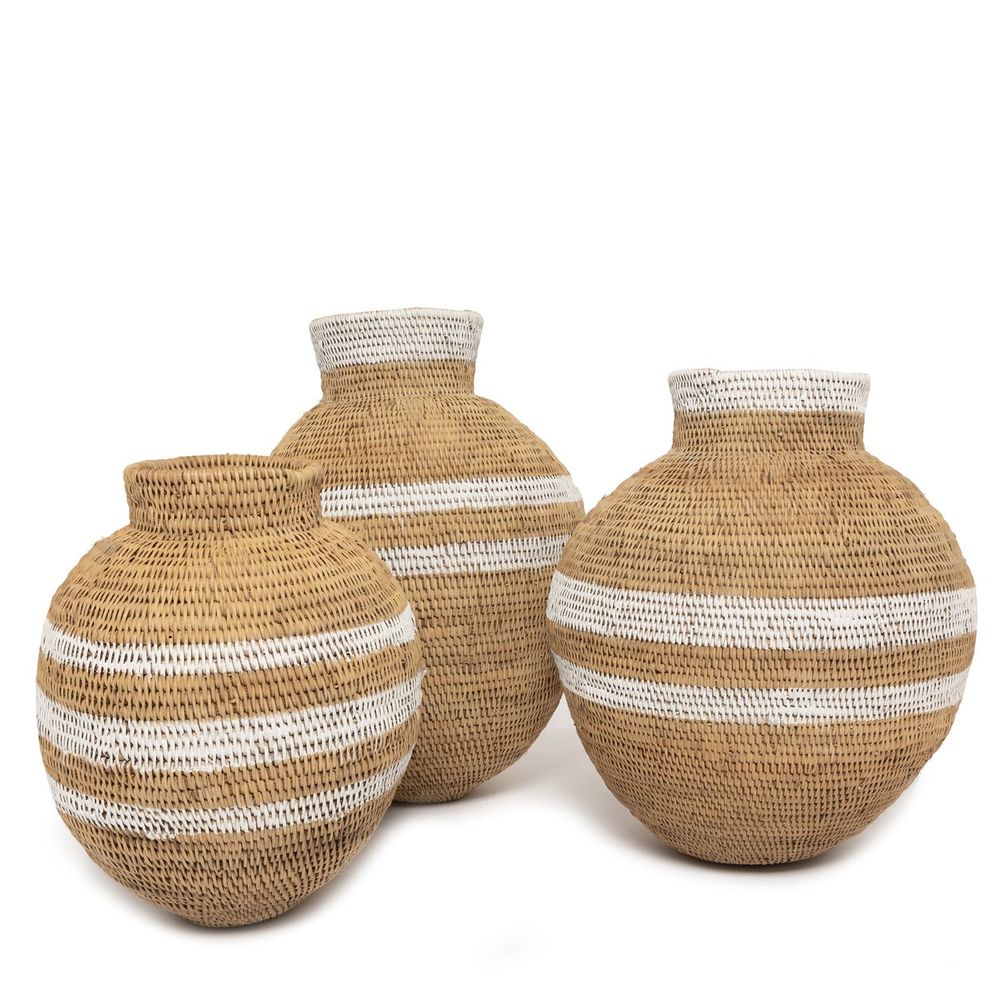 Decorative objects - The Buhera Basket - Natural White - 70 - BAZAR BIZAR LIVING