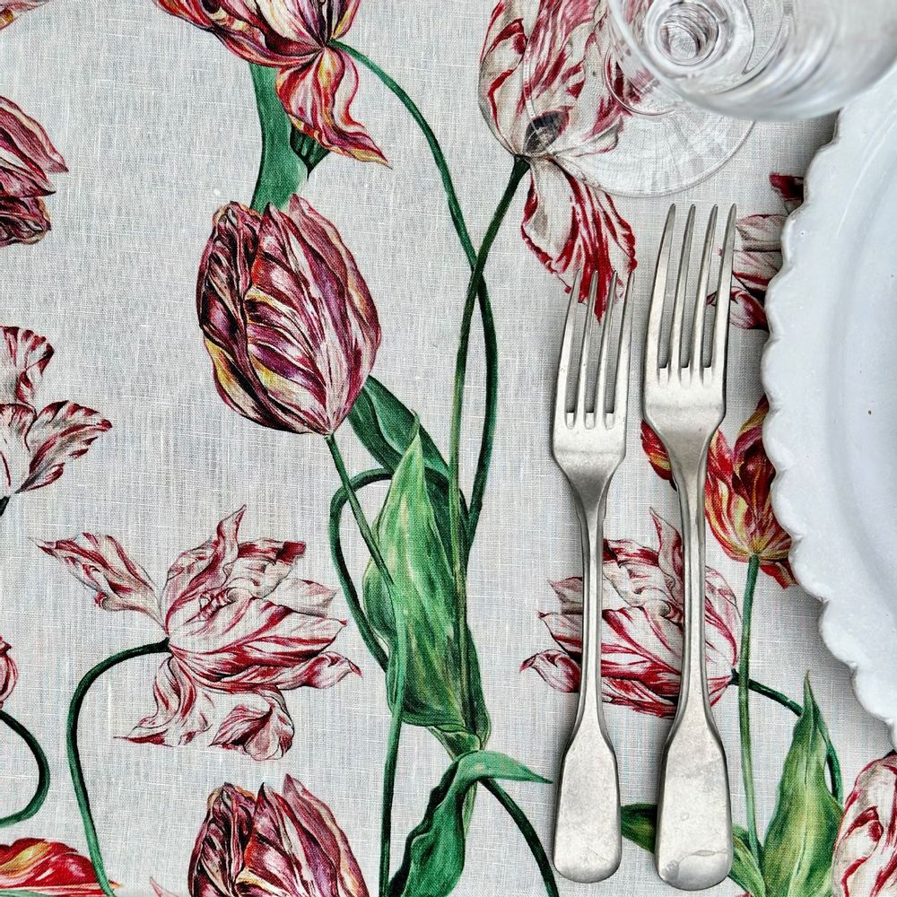 Linge de table textile - Nappes et serviettes en lin TULIP - SUMMERILL AND BISHOP