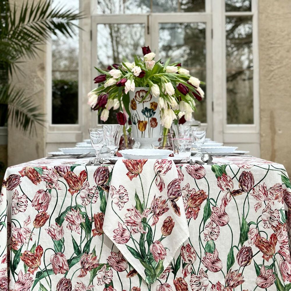 Linge de table textile - Nappes et serviettes en lin TULIP - SUMMERILL AND BISHOP