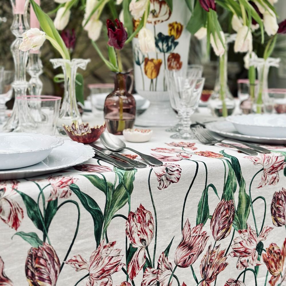 Linge de table textile - Nappes et serviettes en lin TULIP - SUMMERILL AND BISHOP