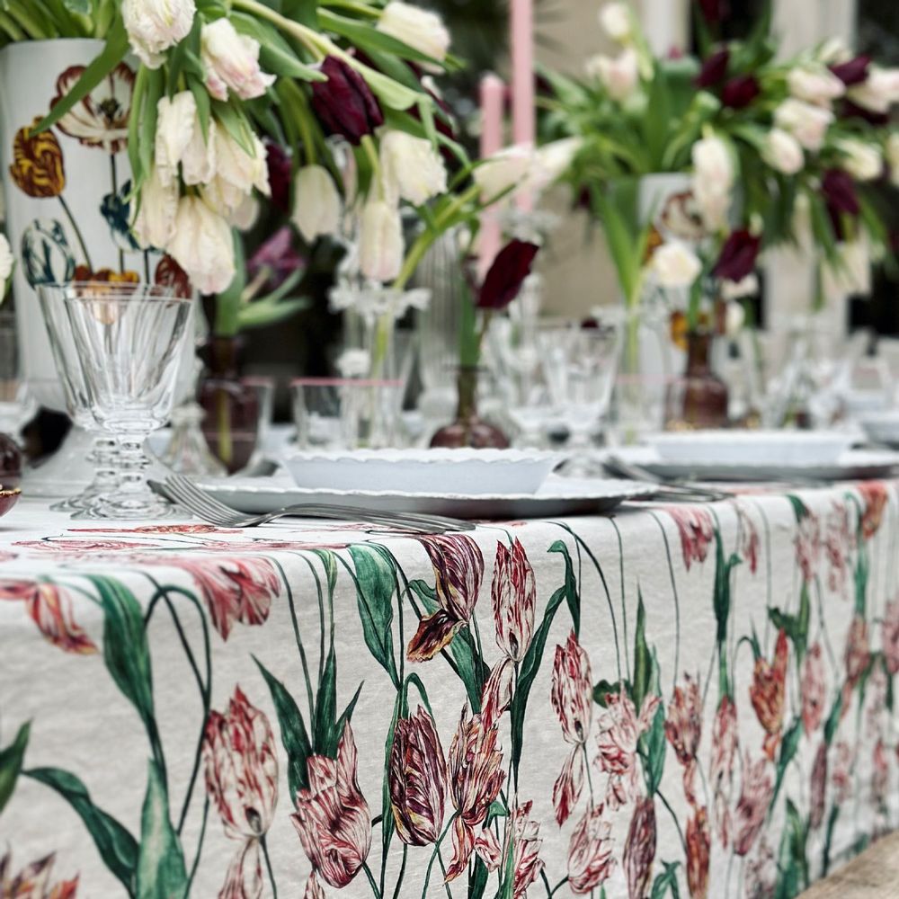Linge de table textile - Nappes et serviettes en lin TULIP - SUMMERILL AND BISHOP