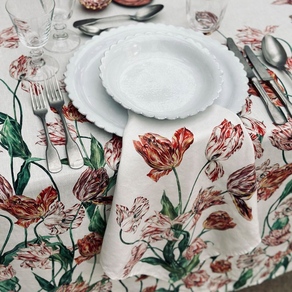Linge de table textile - Nappes et serviettes en lin TULIP - SUMMERILL AND BISHOP