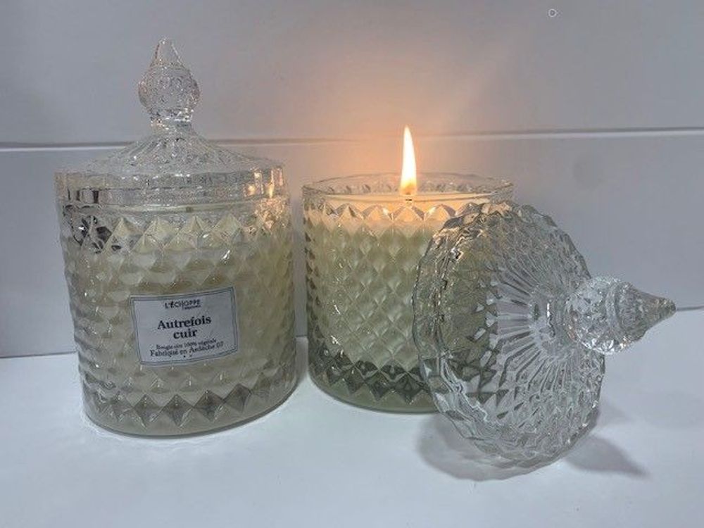 Bougies - BOUGIES BONBONNIERE CRISTAL PETIT ET GRAND MODELE - L'ECHOPPE BUISSONNIERE