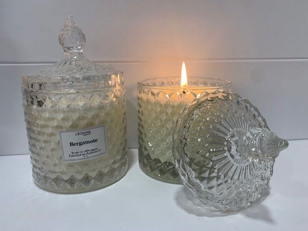 Bougies - BOUGIES BONBONNIERE CRISTAL PETIT ET GRAND MODELE - L'ECHOPPE BUISSONNIERE