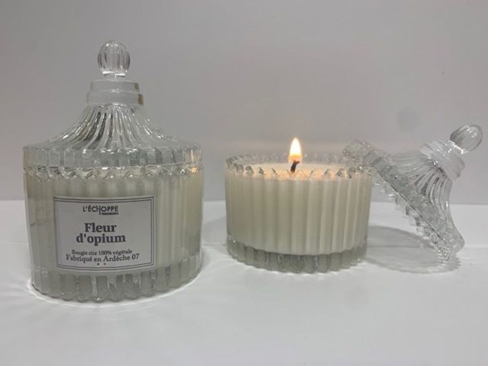 Bougies - BOUGIES BONBONNIERE CRISTAL PETIT ET GRAND MODELE - L'ECHOPPE BUISSONNIERE