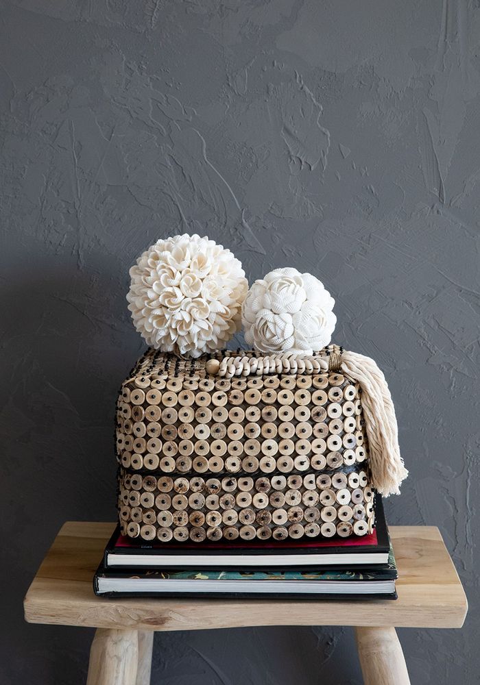 Caskets and boxes - The Coconut Shell Basket - Natural - Set of 2 - BAZAR BIZAR LIVING