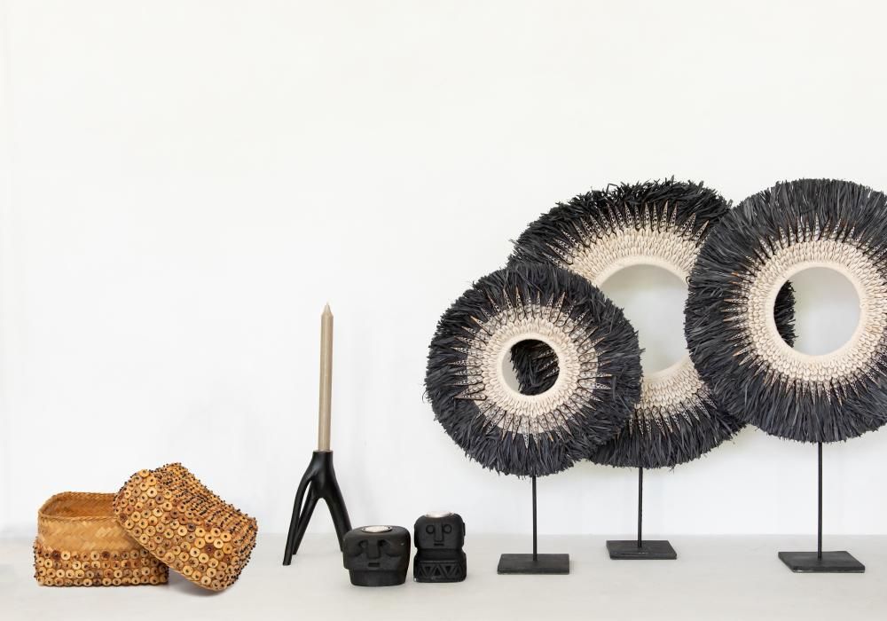 Caskets and boxes - The Coconut Shell Basket - Natural - Set of 2 - BAZAR BIZAR LIVING