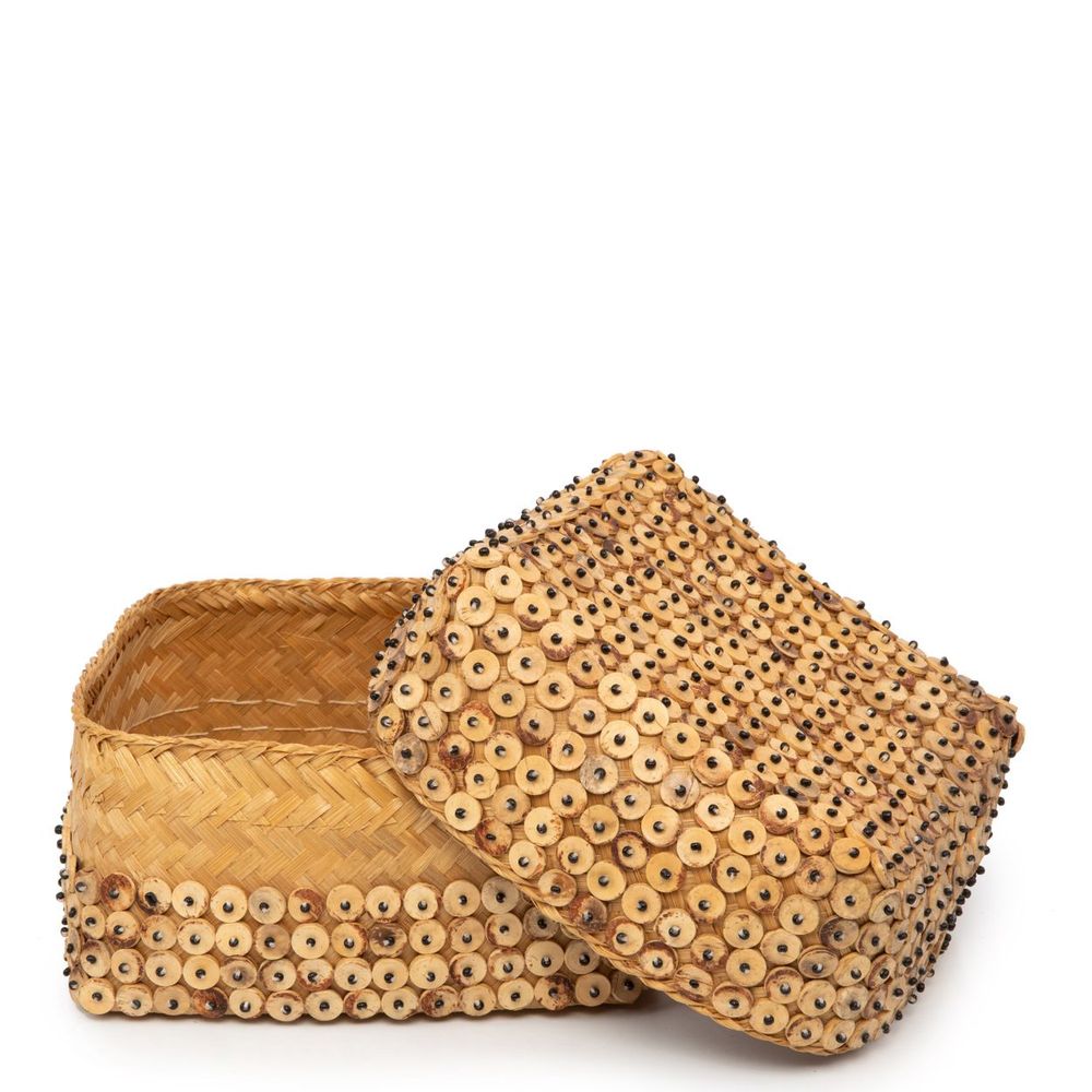 Caskets and boxes - The Coconut Shell Basket - Natural - Set of 2 - BAZAR BIZAR LIVING