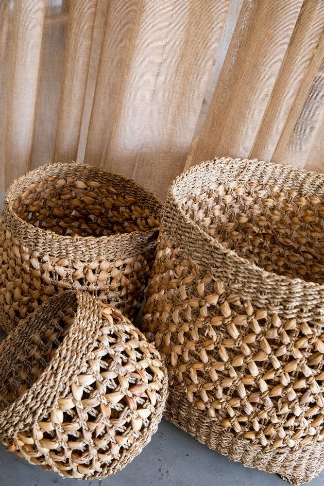 Caskets and boxes - The Halong Bay Basket - Natural - L - BAZAR BIZAR LIVING