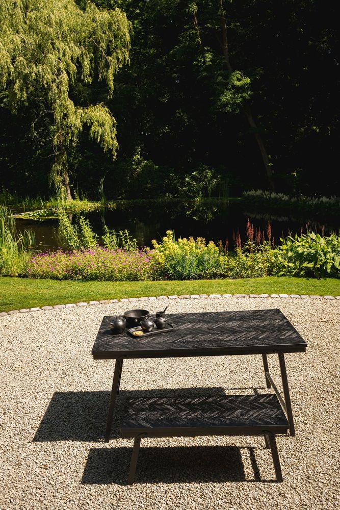 Bancs - Le Banc Chevrons - Noir - 150 - BAZAR BIZAR LIVING