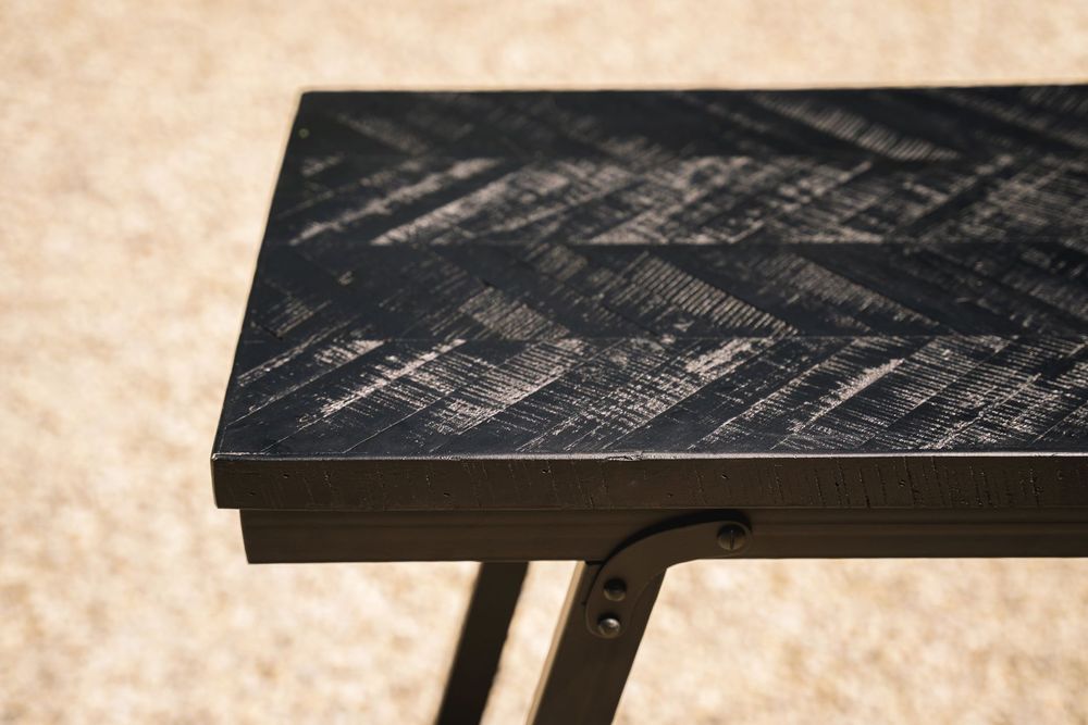 Consoles - La Table Haute Chevrons - Noir - 140cm - BAZAR BIZAR LIVING