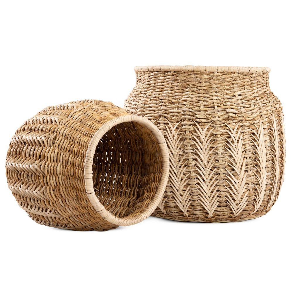 Caskets and boxes - The Luziru Basket - Natural - L - BAZAR BIZAR LIVING