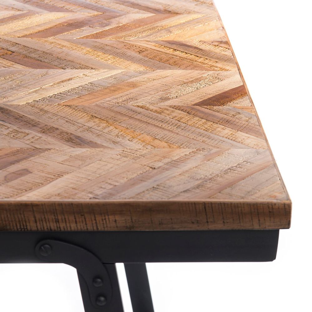 Desks - The Herringbone High Table - Natural - 140cm - BAZAR BIZAR LIVING
