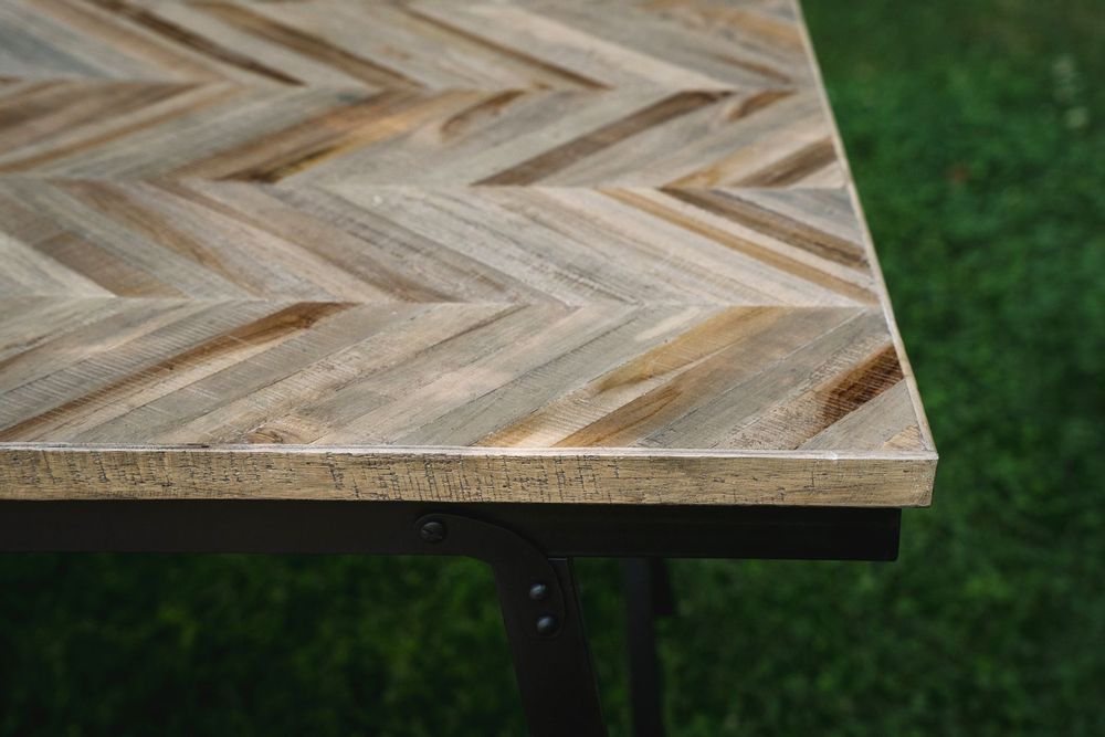 Dining Tables - The Herringbone Market Table - Natural - 160cm - BAZAR BIZAR LIVING