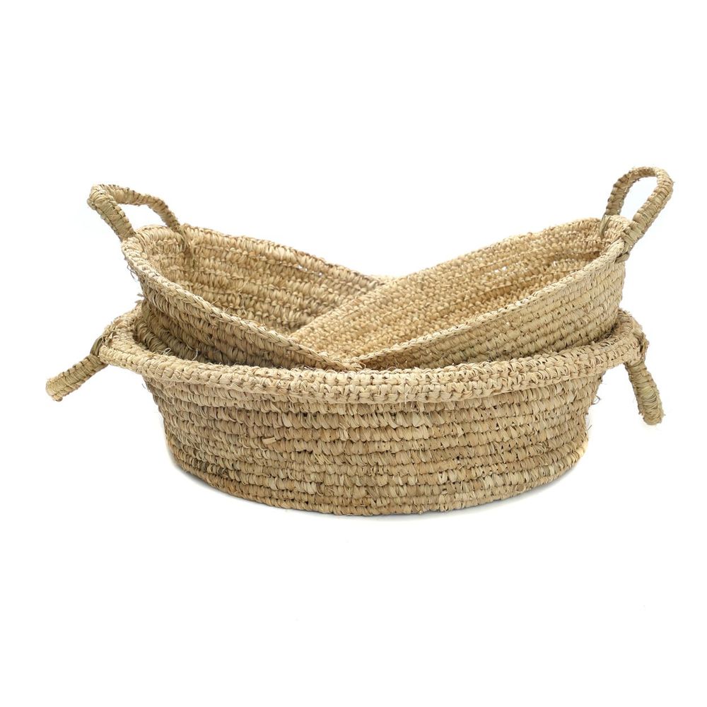 Coffrets et boîtes - Le Plateau en Raphia - Naturel - M - BAZAR BIZAR LIVING